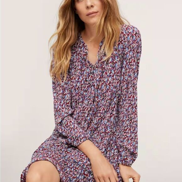 Mango‎ Floral print dress Red 2 NWT IN PACKAGING - Picture 5 of 11